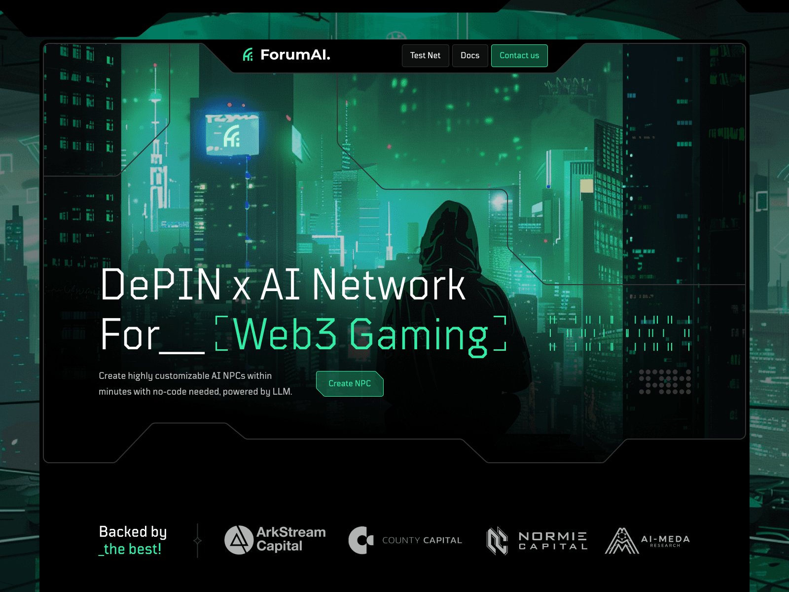 ForumAI — No-code intelligent NPC creation for Web3 gaming