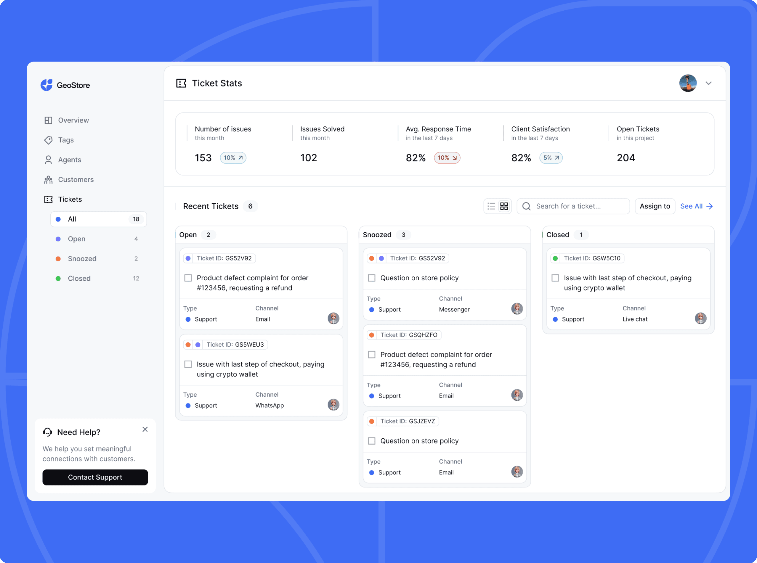 Geostore — Centralized hub for managing customer requests